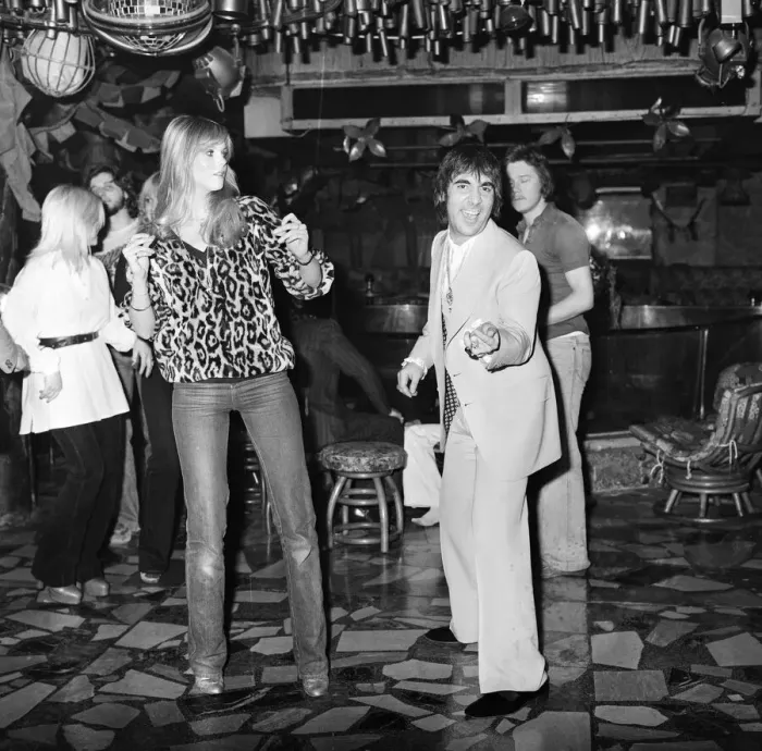 Framed Print : Keith Moon, drummer of The Who rock group, pictured with his girlfriend Annette dancing Framed Print : Keith Moon, drummer of The Who rock group, pictured with his girlfriend Annette dancing