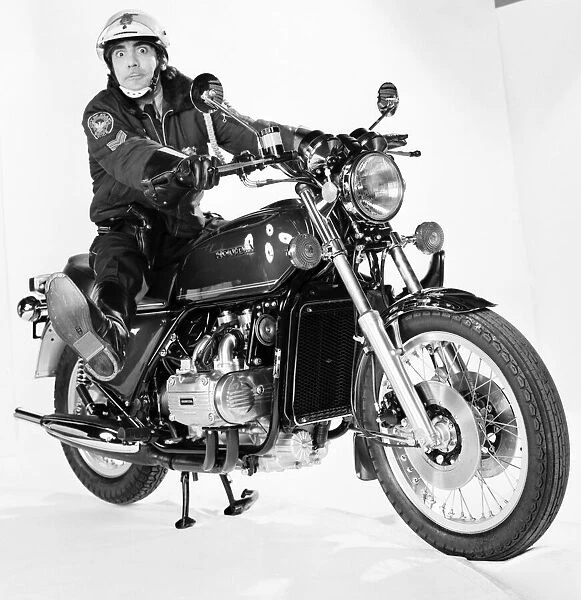 Keith Moon of the who pop group on a Honda Motorbike. January 1976 76-00053-003