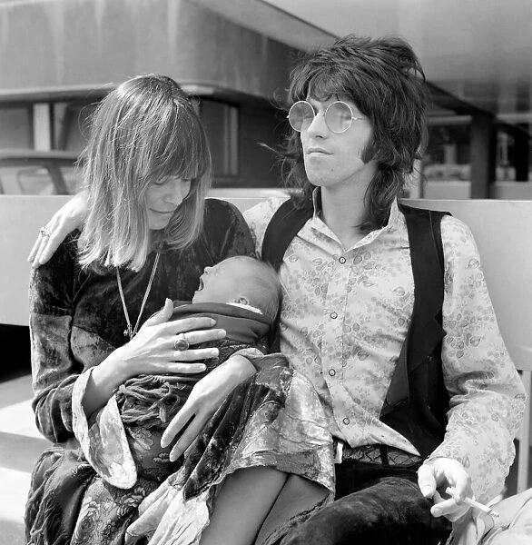 Keith Richard of the Rolling Stones at Kings College Hospital on 18 August 1969 to