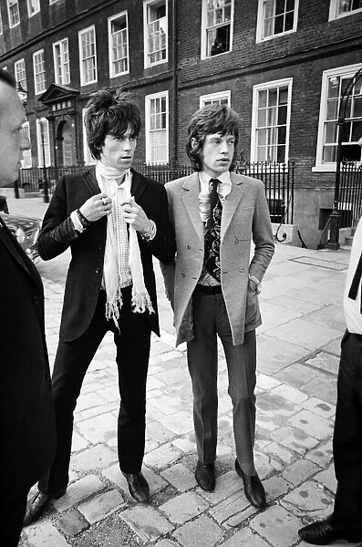 Keith Richards and Mick Jagger of The Rolling Stones. 2nd July 1967 Having been