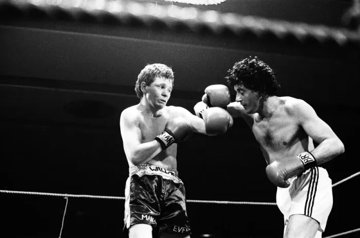 Framed Print : Keith Wallace v Esteban Eguia. Featherweight Boxing. 1st Feb 1984