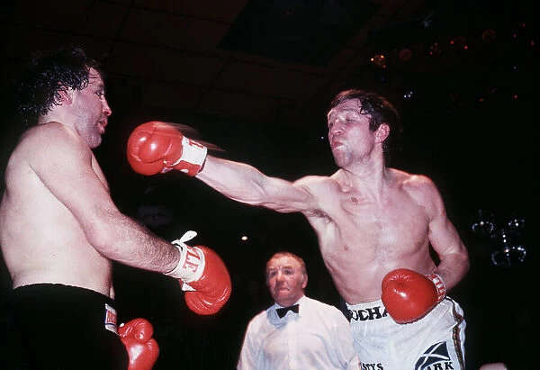 Ken Buchanan boxer in action during boxing match