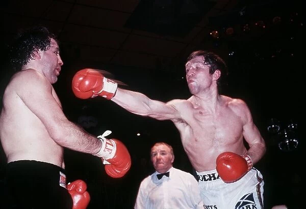 Ken Buchanan boxer in action during boxing match Circa 1970