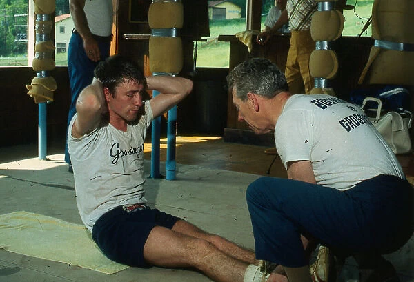Ken Buchanan boxer June 1972 At training camp in America USA for fight against