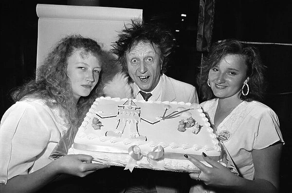 Ken Dodd joins forces with Jimbo the clown and the kids at the Albert Dock