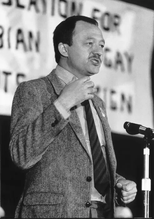 Framed Print : Ken Livingstone former GLC Leader May 1987 attending a gay