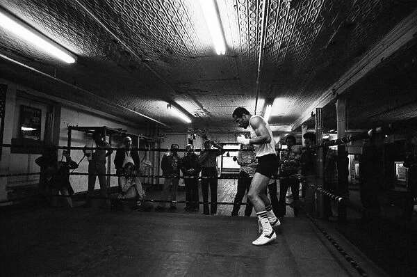 Ken Norton training ahead of his third fight with Muhammad Ali. 23rd September 1976