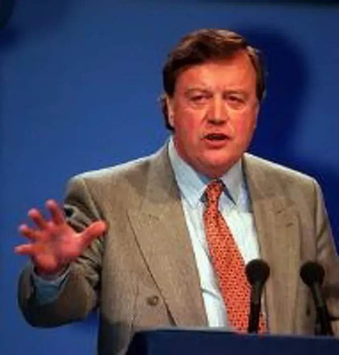 : Kenneth Clarke Chancellor of the Exchequer, speaking at the Conservative Party Conference : Kenneth Clarke Chancellor of the Exchequer, speaking at the Conservative Party Conference