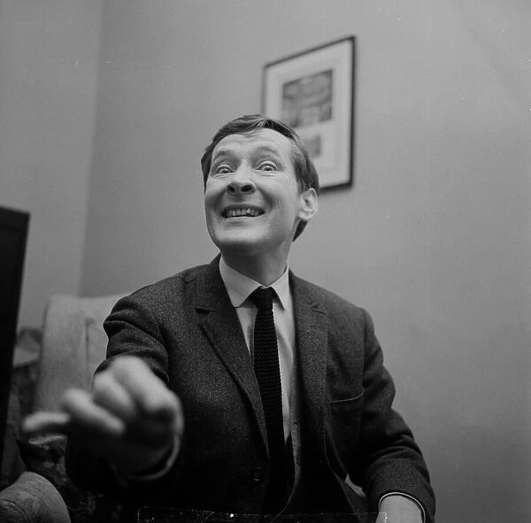 Kenneth Williams pictured in his agents office in Cork Street, London