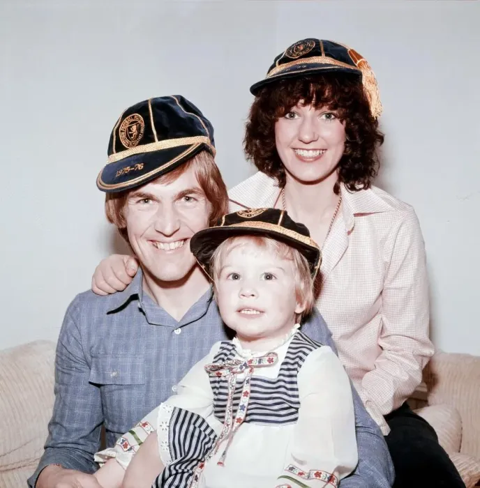 Framed Print : Kenny Dalglish and his family. Kenny Dalglish is a Scottish Football Player Framed Print : Kenny Dalglish and his family. Kenny Dalglish is a Scottish Football Player