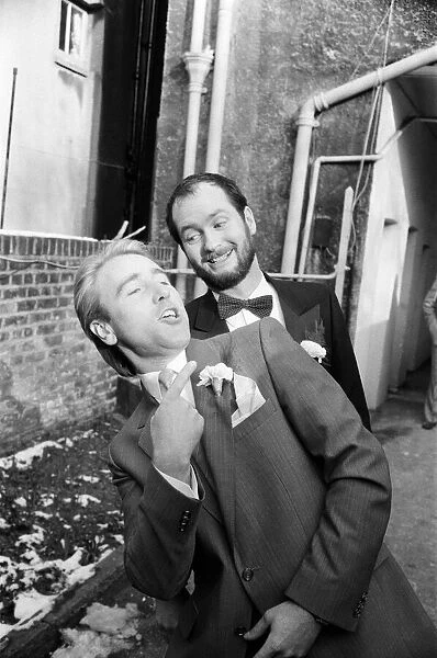 Kenny Everett is best man at the wedding of his former wife Lee