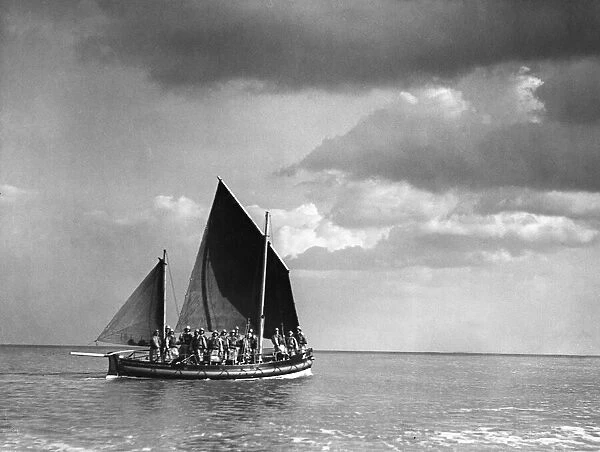 Kessingland lifeboat the Hugh Taylor out on exercise. 12th March 1934