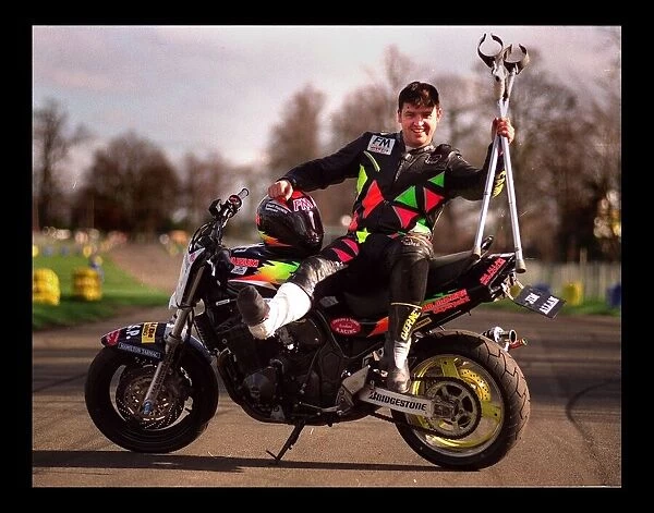 Kevin Carmichael during stunt Championships March 1998 Motorcycle circa 1998