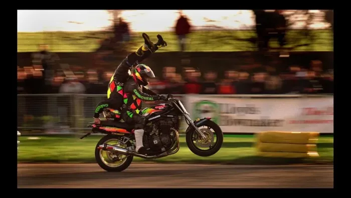 Framed Print : Kevin Carmichael during stunt Championships March 1998 Motorcycle circa 1998 Framed Print : Kevin Carmichael during stunt Championships March 1998 Motorcycle circa 1998