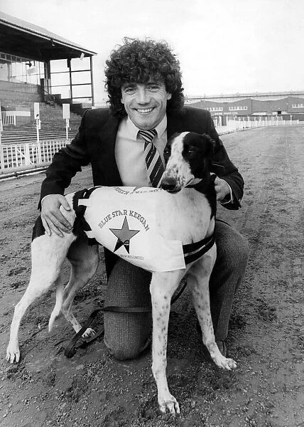Kevin Keegan - Footballer with greyhound Circa 1984