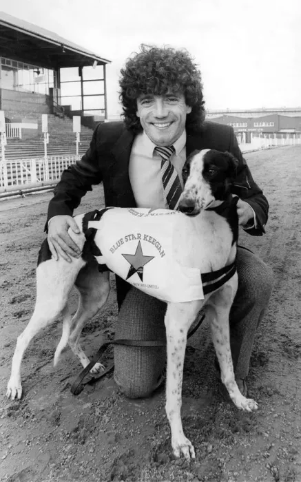 Framed Print : Kevin Keegan with the greyhound named after him called Keegan Blue Star at Brough Park Framed Print : Kevin Keegan with the greyhound named after him called Keegan Blue Star at Brough Park