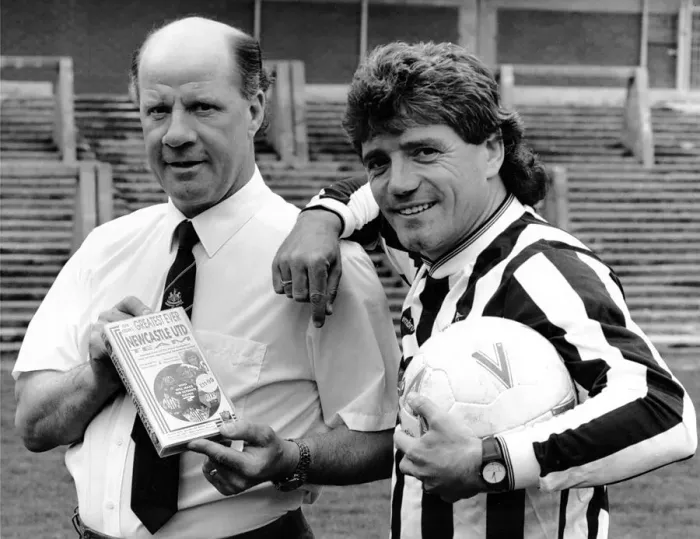 Framed Print : Kevin Keegan with Jim Smith launching a newcastle all time greats video at St Framed Print : Kevin Keegan with Jim Smith launching a newcastle all time greats video at St