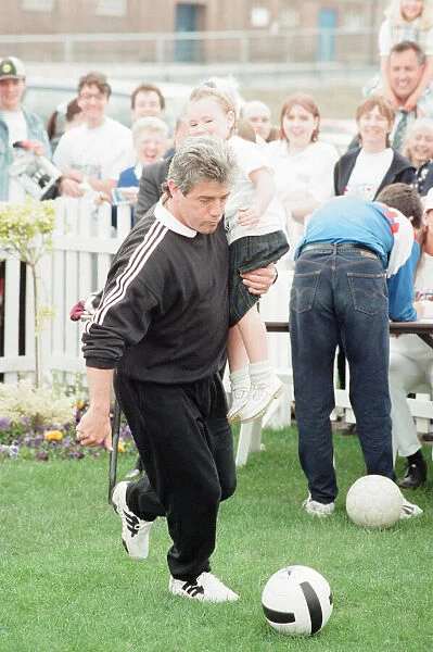 Kevin Keegan, Newcastle United manager, promoting football at the Eurofest Village