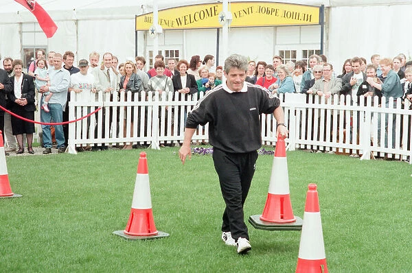 Kevin Keegan, Newcastle United manager, promoting football at the Eurofest Village
