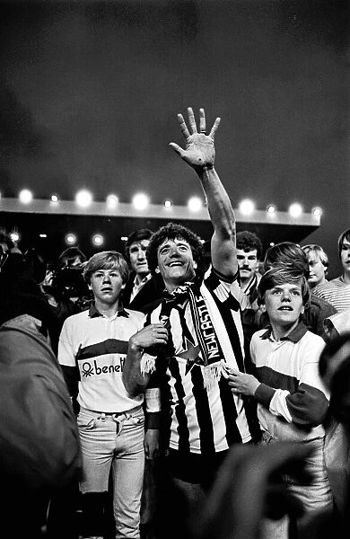 Kevin Keegan on the pitch at his final appearance for Newcastle United against Liverpool