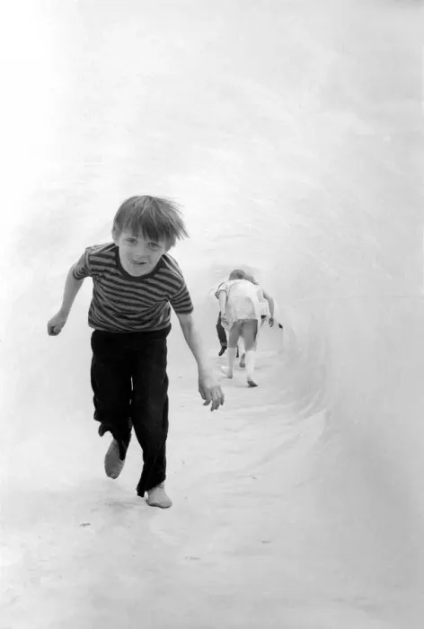 Framed Print : Kids in the Park: It was shoes off in Tabbard Gardens, Bermondsey, today (Saturday)