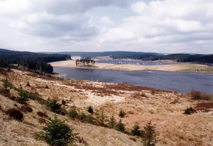 Framed Print : Kielder Reservoir, Northumberland, North East. Circa 1996