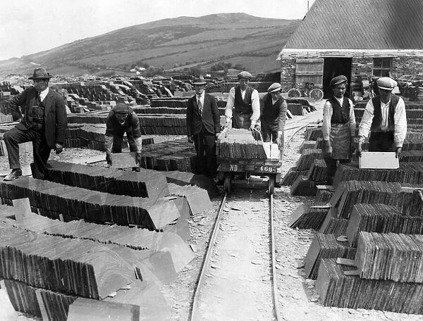 Killaloe Slate Quarry at Portroe, Nenagh, Ireland. 27th June 1929