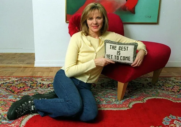 Framed Print : Kim Cattrall Actress February 1999 at home in New York Framed Print : Kim Cattrall Actress February 1999 at home in New York