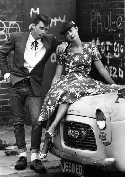 Rebellious Youth in 1970s Fashion Print, June 19th, Art