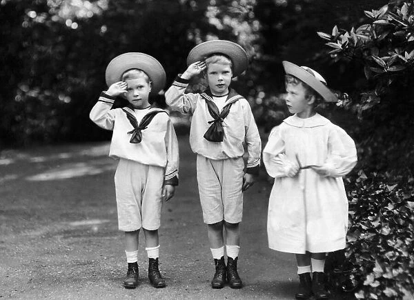 King Edward VIII of England (centre), with his brother Duke of York
