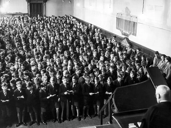 King Edwards School, Five Ways, Birmingham, Friday 28th March 1958. Last Assembly
