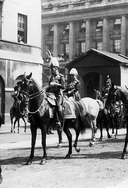 King George, Kaiser Willhelm II of Germany and The Duke of Connaught at the funeral of
