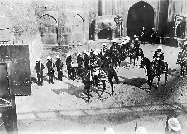 King George V entering the Delhi Durbar (Court of Delhi) for his Coronation