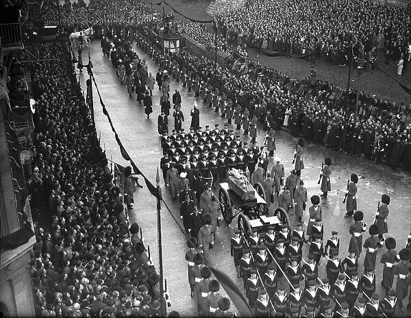 King George V Funeral January 28th, 1936. King George V was laid to rest at