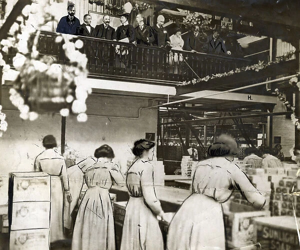 King George V and Queen Mary of Teck visit the factory Soap Works of Sir William Hesketh