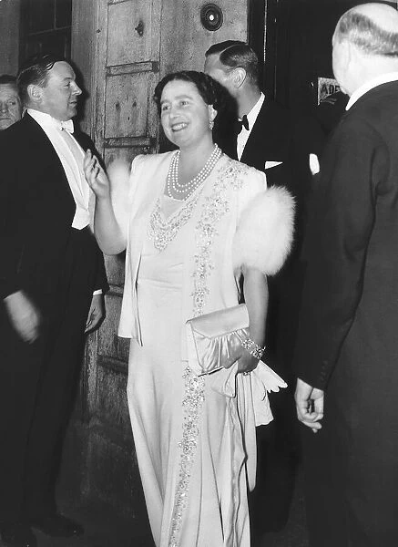 King George VI and Queen Elizabeth, May 1947, attending the Adelphi Theatre to see
