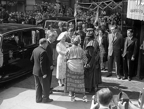 King George VI and Queen Elizabeth visit Colonial Exhibition July 1949
