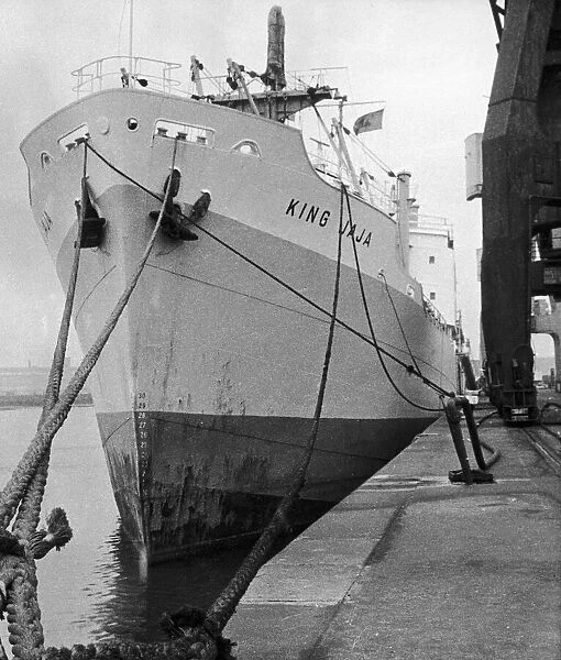 The King Java seen here berthed at Middlesbrough Dock. 20th December 1971