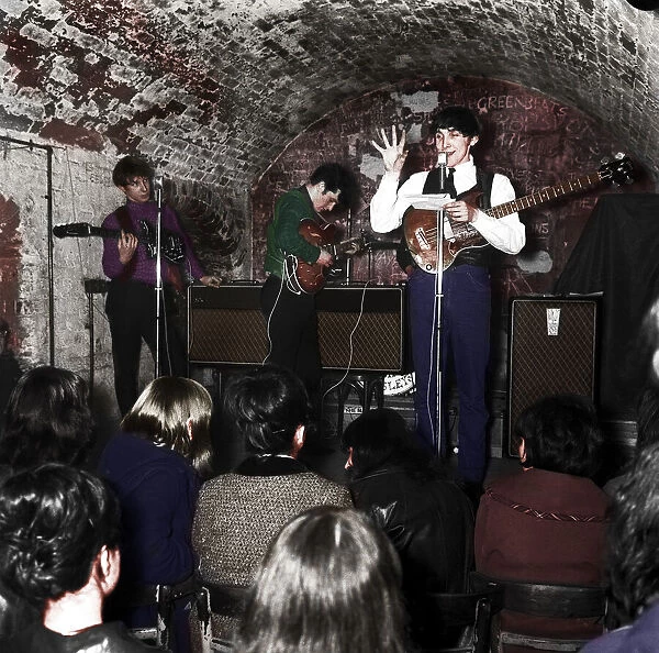The Kinsleys in action at the Cavern Club, in Matthew Street, Liverpool