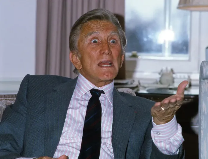 Framed Print : Kirk Douglas, who is appearing in the film Tough Guys'. April 1987 Framed Print : Kirk Douglas, who is appearing in the film Tough Guys'. April 1987