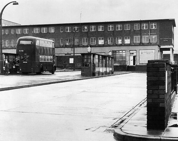 Kirkby Town bus terminal in Cherryfield Drive, Kirkby, Saturday 24th December 1966