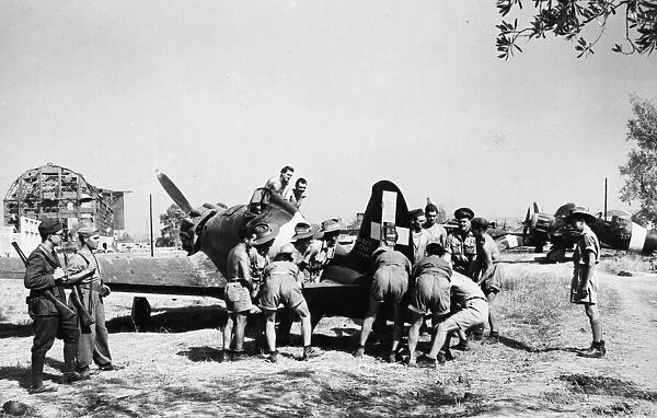 A Kittyhawk squadron of the Royal Australian Air Force have moved into a villa which was