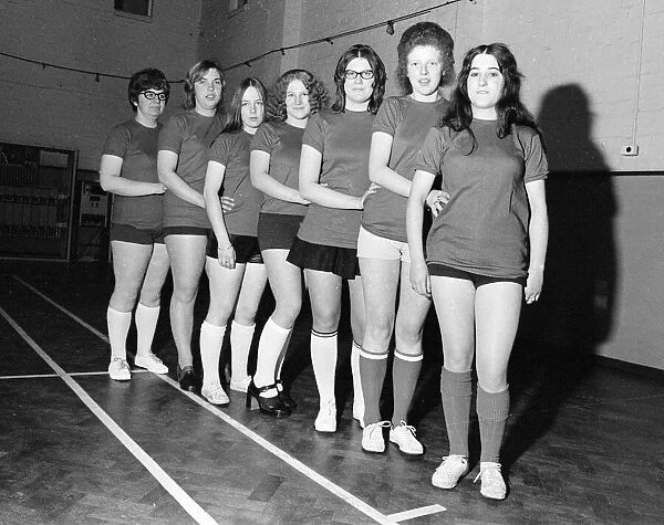Knickerless Wonders 5 a side Women football team, Teesside, Circa 1973