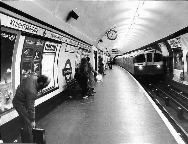 Knightsbridge Underground Station on the Piccadilly Line December 1982