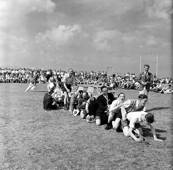 Knobbly Knees Contest, Butlins Holiday Camp, Filey, North Yorkshire. 30th July 1954