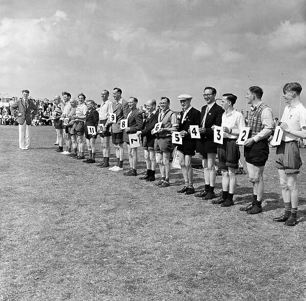 Knobbly Knees Contest, Butlins Holiday Camp, Filey, North Yorkshire. 30th July 1954