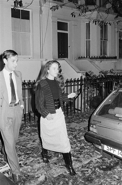 Koo Stark, Actress leaving house, London, Tuesday 8th November 1983