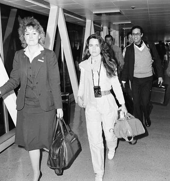 Koo Stark, Actress at London Heathrow Airport, Sunday 26th February 1984