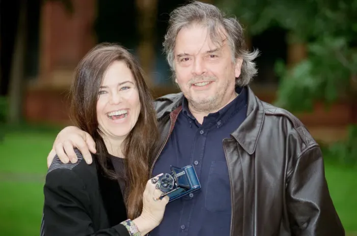 Framed Print : Koo Stark and David Bailey. 25th September 1997 Framed Print : Koo Stark and David Bailey. 25th September 1997