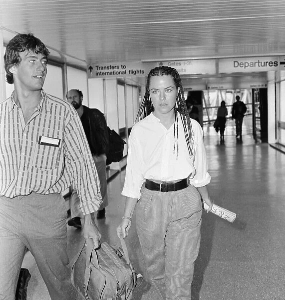 Koo Stark and husband Tim Jeffries, manager of a photographic gallery
